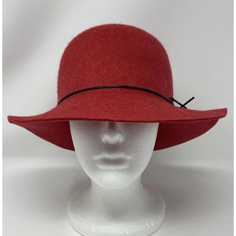 Filippo Catarzi Women’s Red Wool Hat Florence, Italy